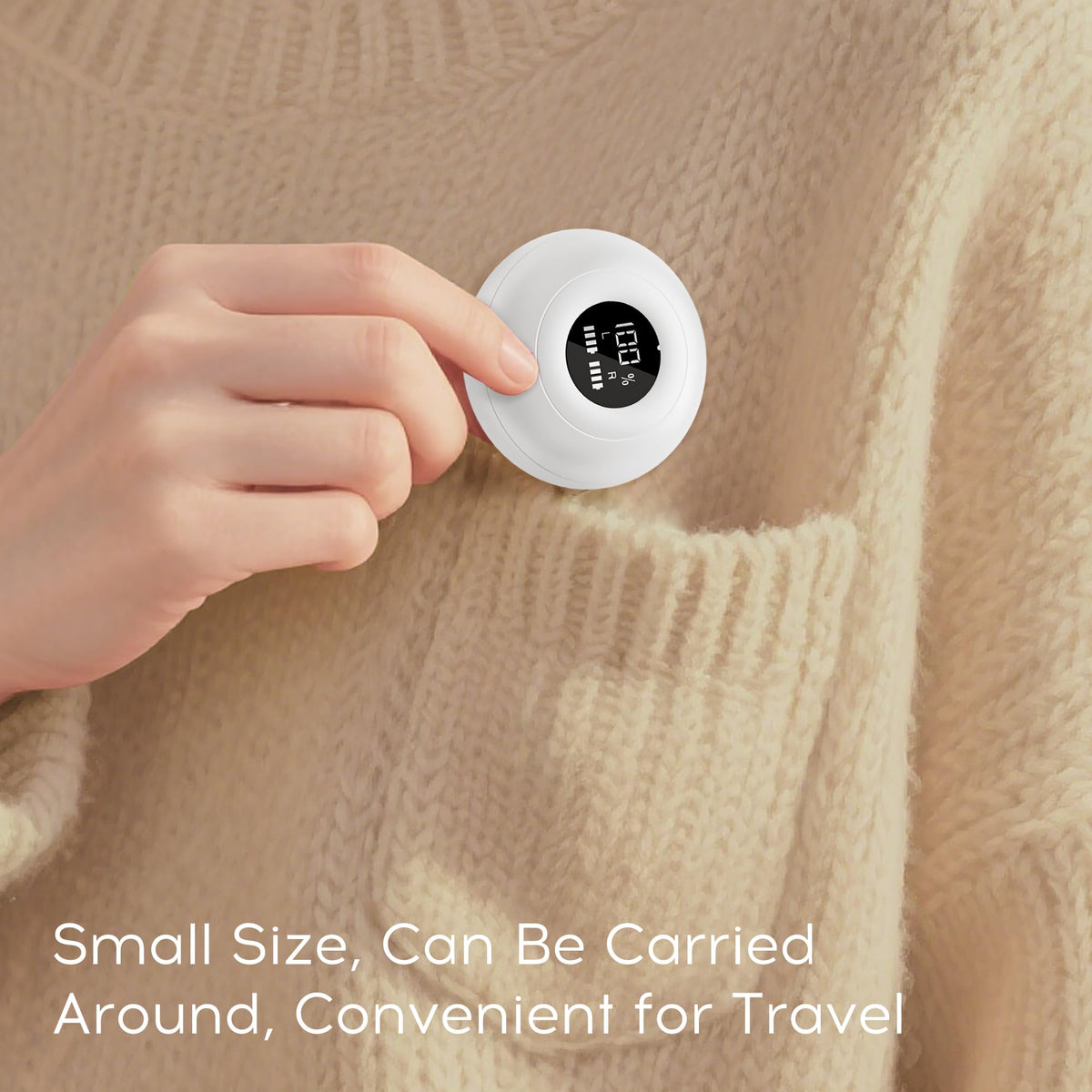 sunvito led display on charging case showing clear battery status