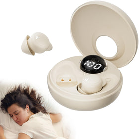 Sunvito sleep earbuds for side sleepers in beige, comfortable and invisible fit