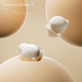 Sunvito soft silicone earbud tips in beige for comfort