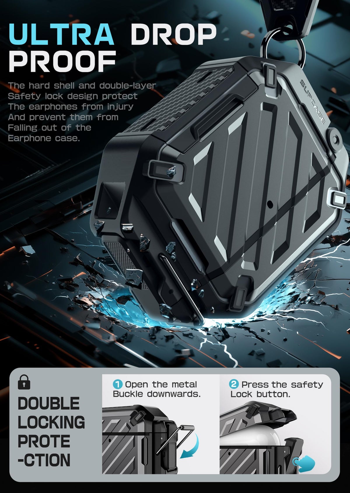 SUPCASE interior open showing smooth silicone lining that prevents scratches