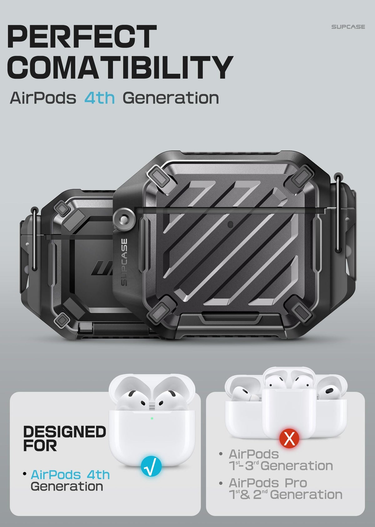 SUPCASE next to keys to show compact size and everyday portability
