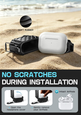 SUPCASE clipped to backpack with carabiner benefit: secure on the move