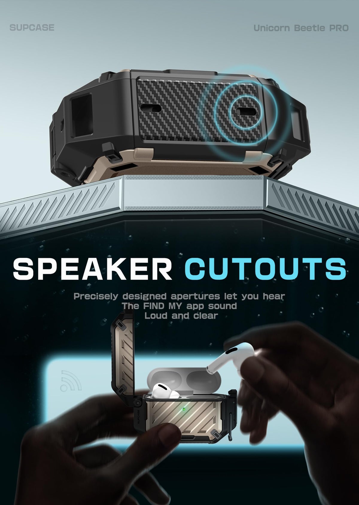 SUPCASE clipped to backpack in outdoor setting for travel-ready protection benefit