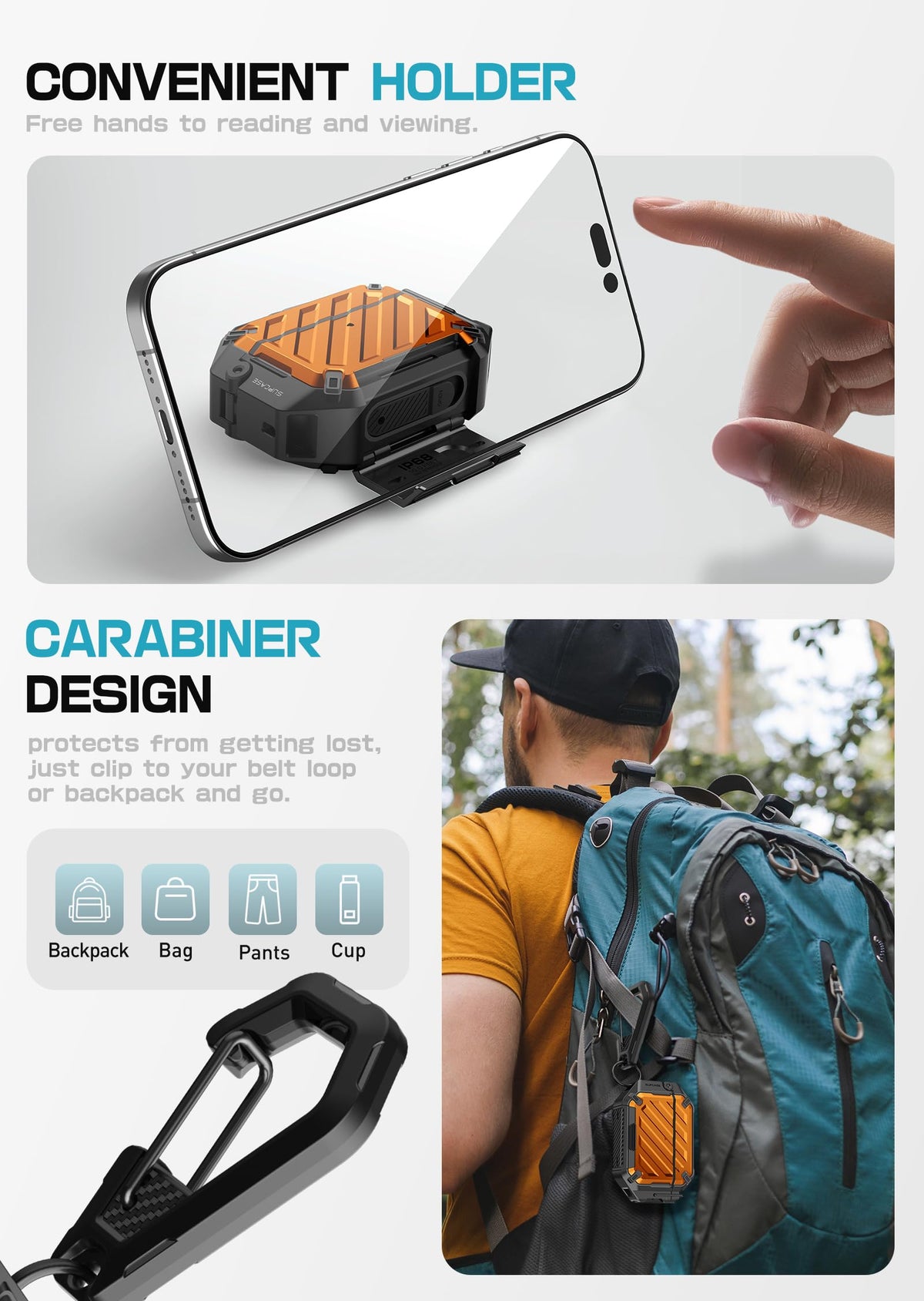 SUPCASE dropped onto rocks showing military-grade impact resistance