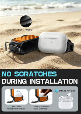 SUPCASE open lid with visible front LED for quick charge status check