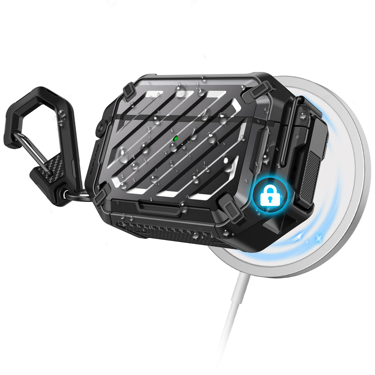 SUPCASE front view showing secure hard-shell protection and sleek profile