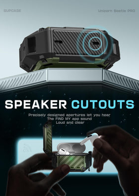 SUPCASE Guldan hinge and textured exterior detail showing durable grip