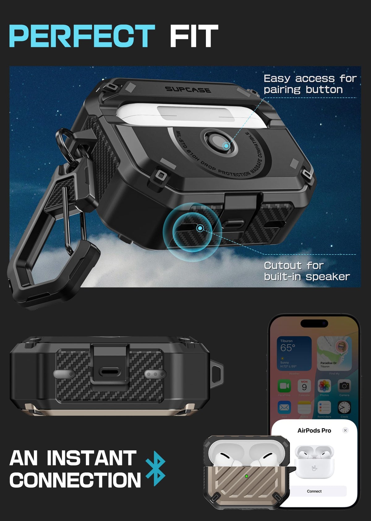 SUPCASE Unicorn Beetle Mag Desert MagSafe compatibility supports wireless charging