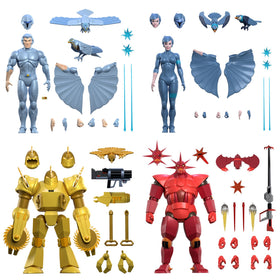 Super7 Buzz-Saw boxed side label highlighting official ULTIMATES! branding and contents