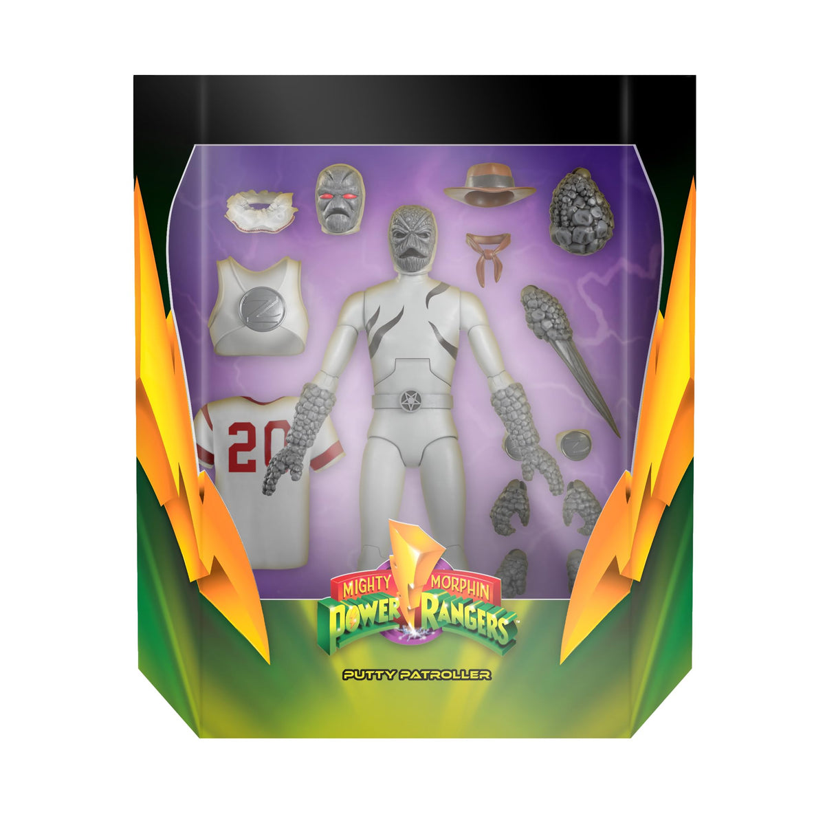 Super7 Putty Patroller accessories showcase for authentic MMPR reenactments.