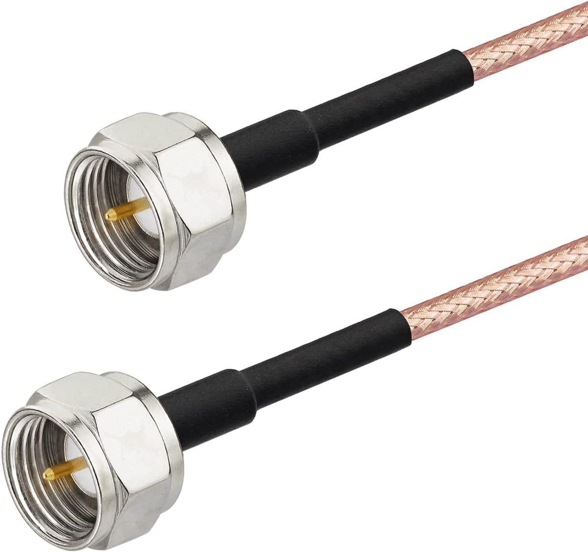 Superbat RG179 75-ohm coax close-up showing slim, low-loss design.