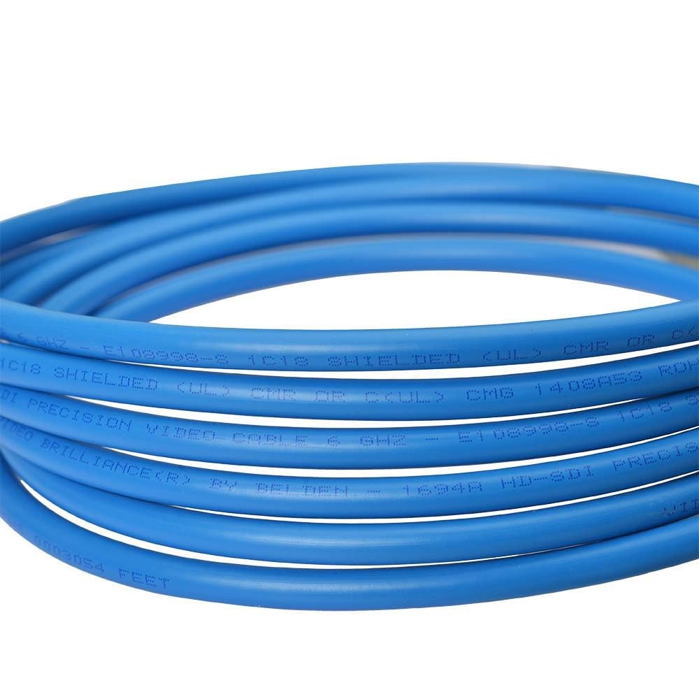 Superbat SDI cable shield detail highlighting 95% copper braid coverage.