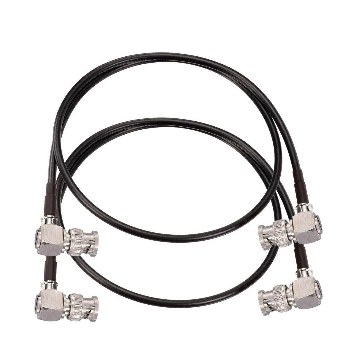 Superbat SDI cable right-angle 2ft close-up shows a durable BNC connection for professionals.