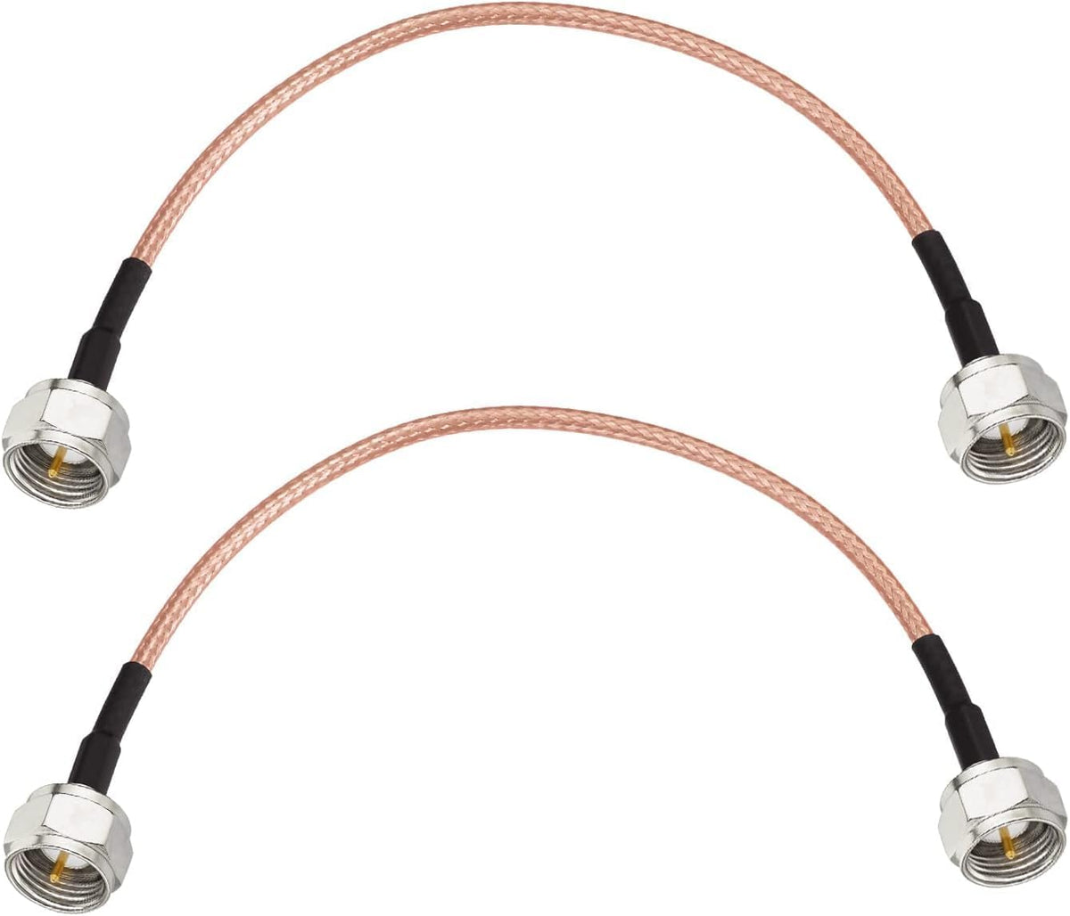 Superbat TV coax cable 12-inch with F-Type connectors for easy TV setup.