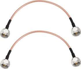 Superbat TV coax cable 12-inch with F-Type connectors for easy TV setup.