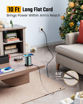SUPERDANNY 10ft cord detail highlighting flexible placement benefit