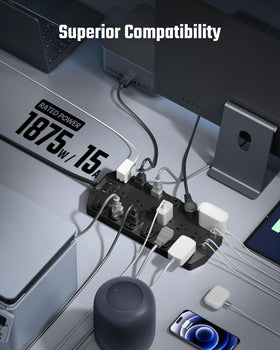 SUPERDANNY 10 foot cord next to tape measure, shows extended reach for placement