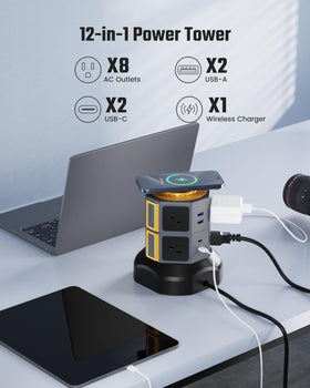 SUPERDANNY base reset button detail showing surge protection and overload reset for safety