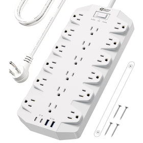 SUPERDANNY front view showing 18 outlets and clean layout for organized power
