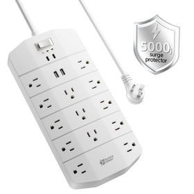 SUPERDANNY front view showing 13 outlets and USB ports for versatile power