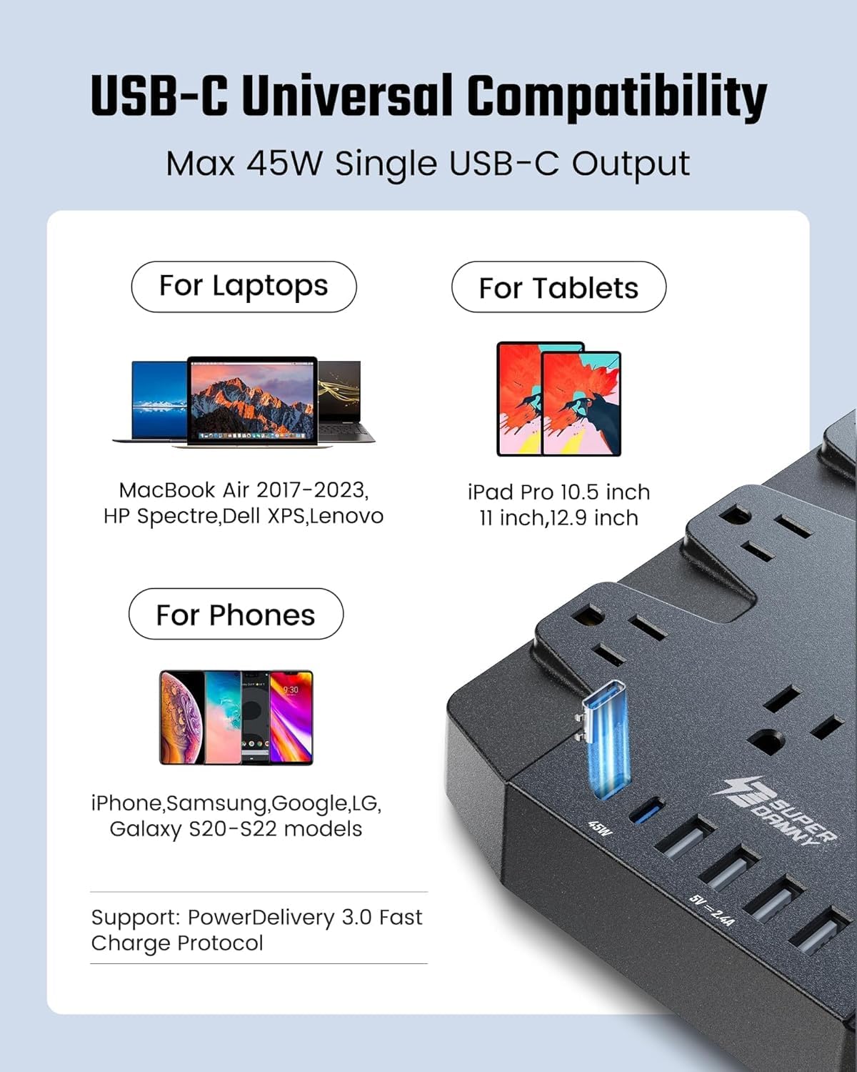 SUPERDANNY lifestyle image on gaming desk supporting multiple devices