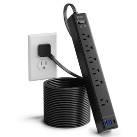 SUPERDANNY lifestyle desk scene charging laptop, phone, and lamp efficiently