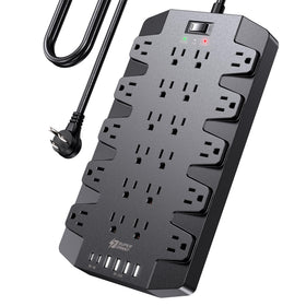 SUPERDANNY power strip with 22 outlets for organized charging anywhere