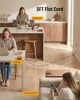 SUPERDANNY faux-walnut grain texture adding stylish desk-friendly aesthetics