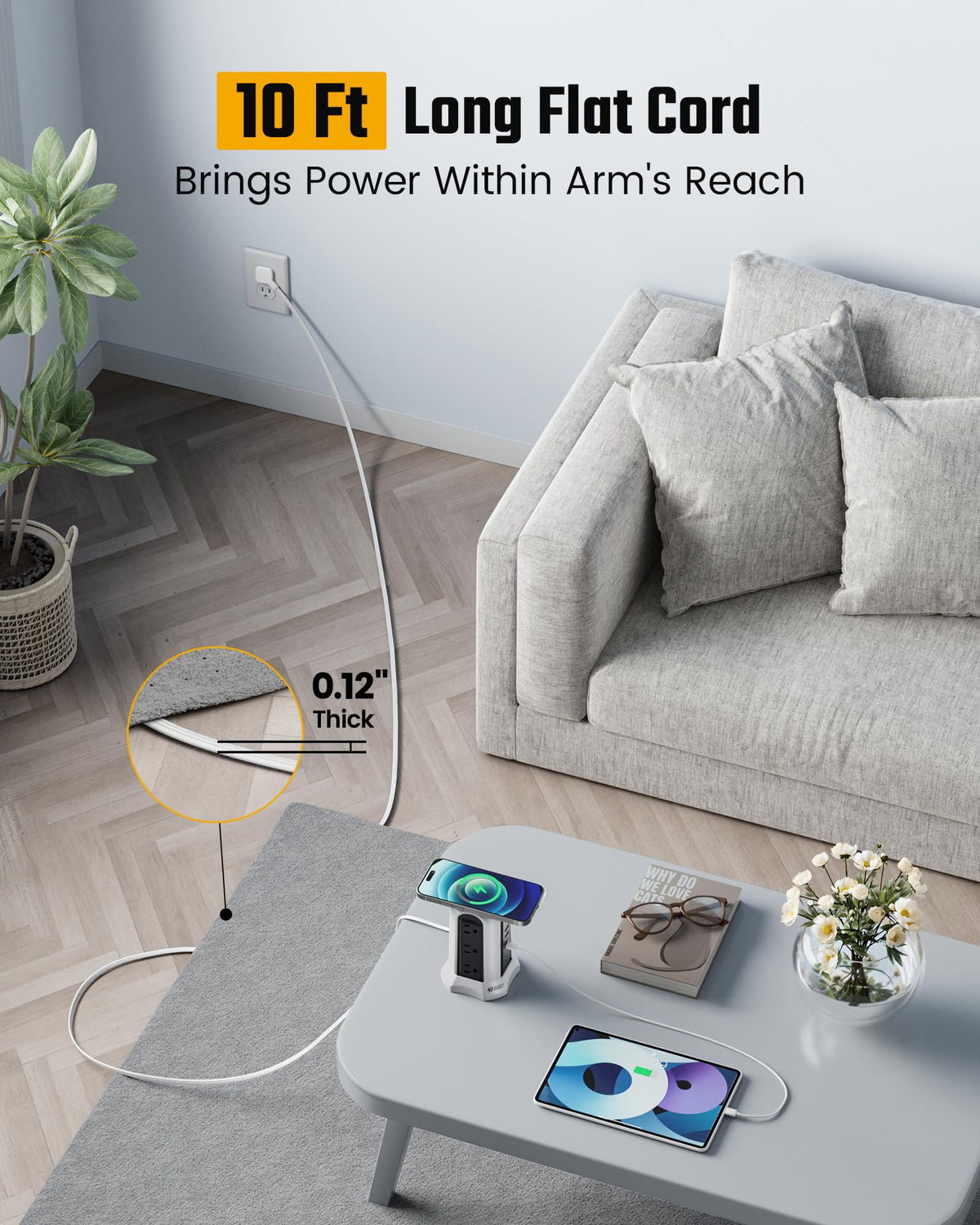 SUPERDANNY detail of four USB ports offering fast smart charging for accessories