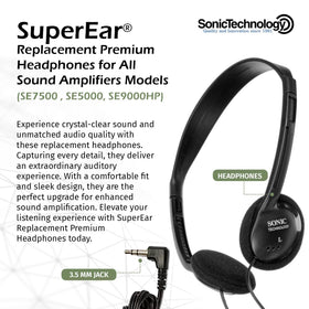 SuperEar cord length of 1150mm offers flexible movement.