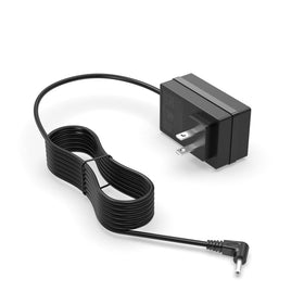 Superer 12V 2A charger shows compact design for easy travel.