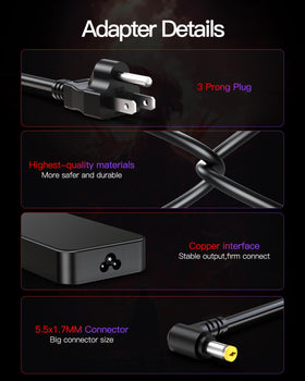 Superer 135W charger ready for home or office use.