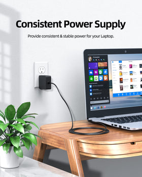 Superer 19V Gateway charger in retail packaging highlighting safety