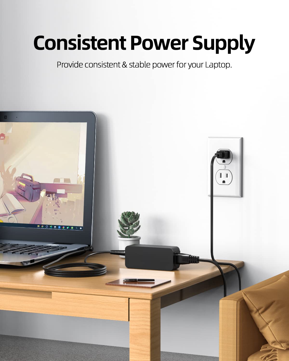 Superer 33W AC charger with included power cord — ready to use.