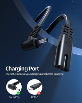 Superer 40W AC charger back view with safety label