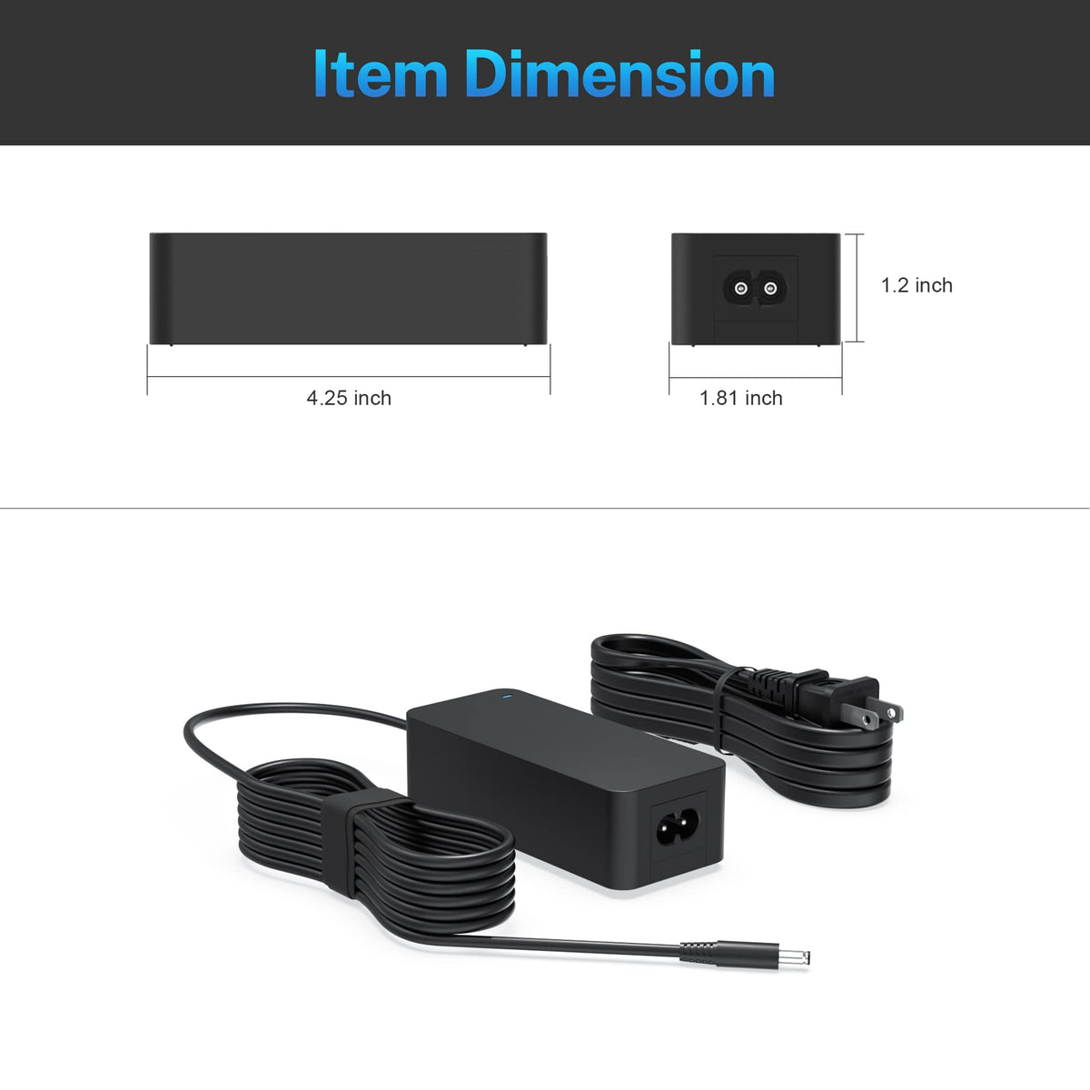 Superer 65W Dell Inspiron 5770 charger offers portable, dependable power.