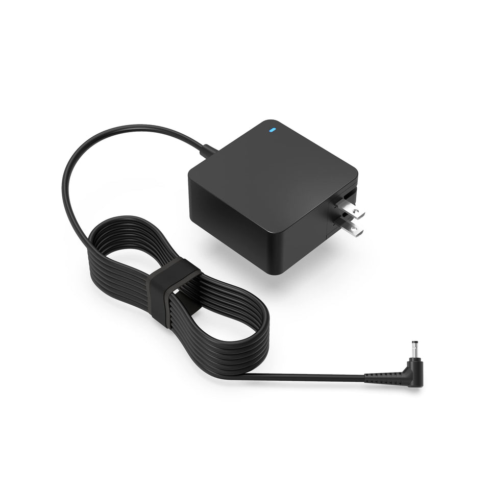 Superer 65W charger with foldable prongs for compact travel and storage