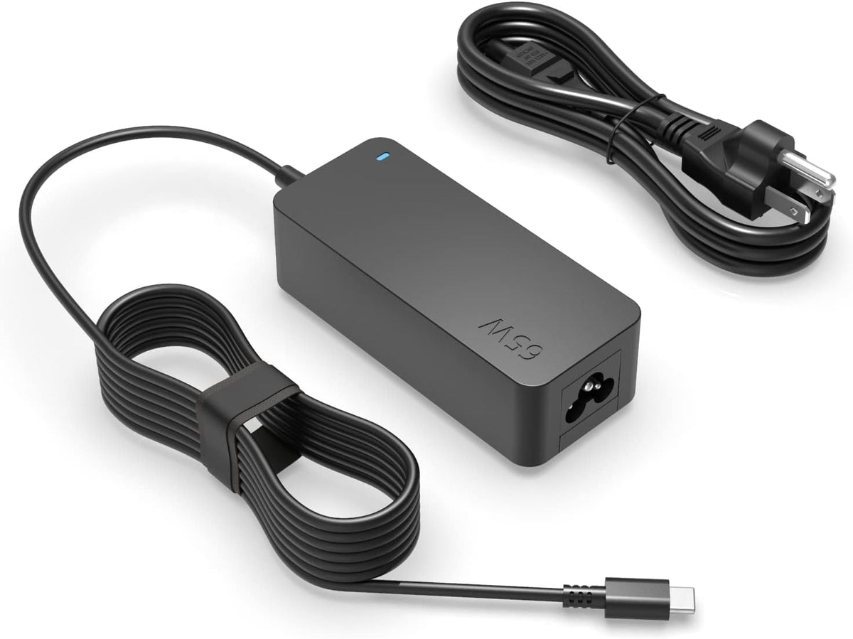 Superer 65W fast charger front view enables quick USB-C charging