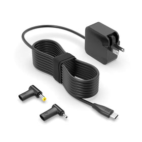 Superer 65W GaN PD USB-C foldable charger; compact travel-ready for LG Gram.
