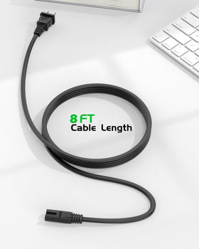 Superer 8ft TV Printer Monitor power cord for versatile device use
