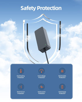 Superer 90W charger side profile, slim and compact.