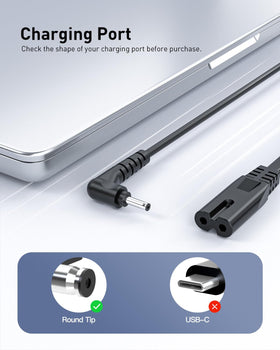 Superer adapter label with voltage and model details for easy verification