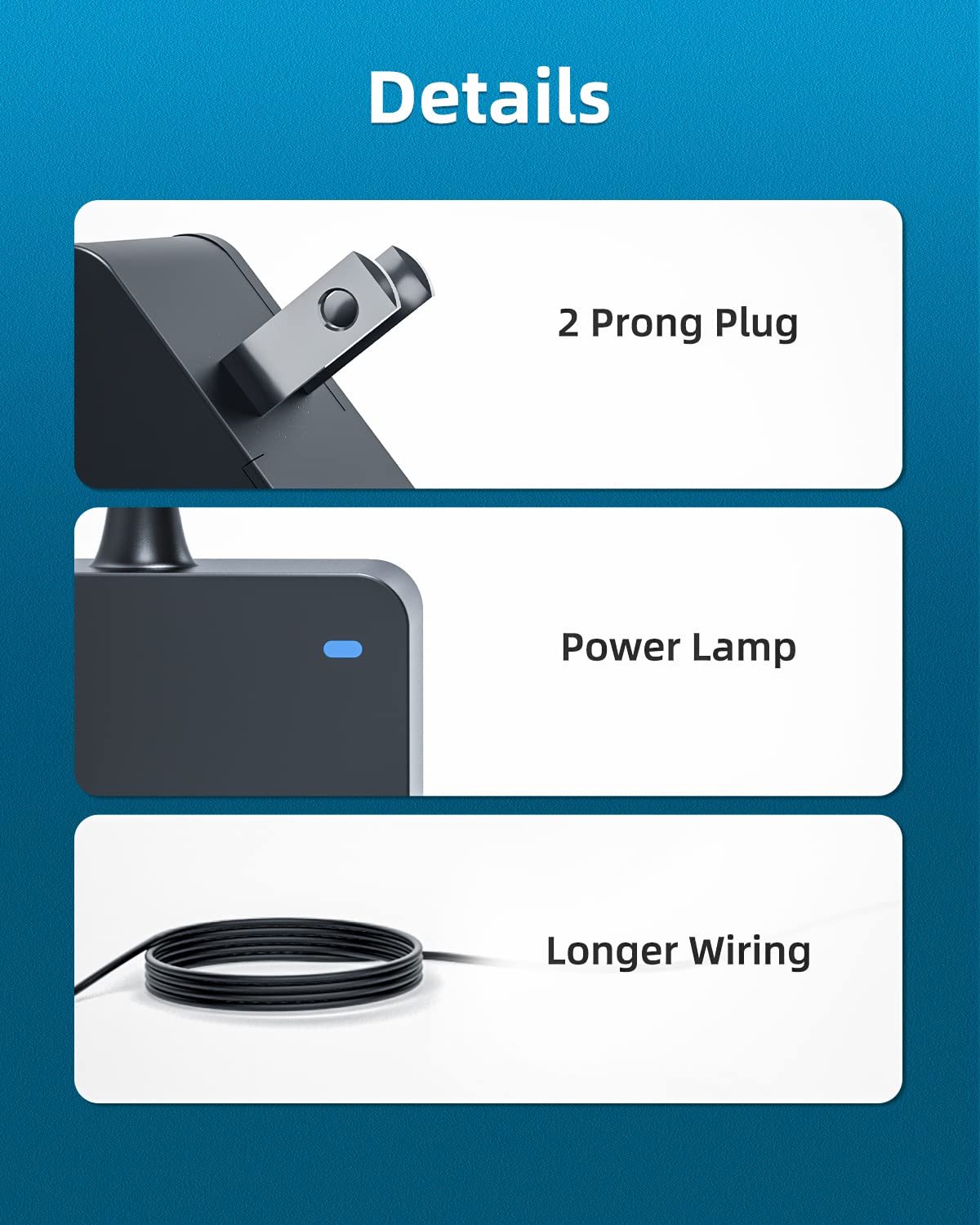 Box contents of the Superer charger with four round connectors