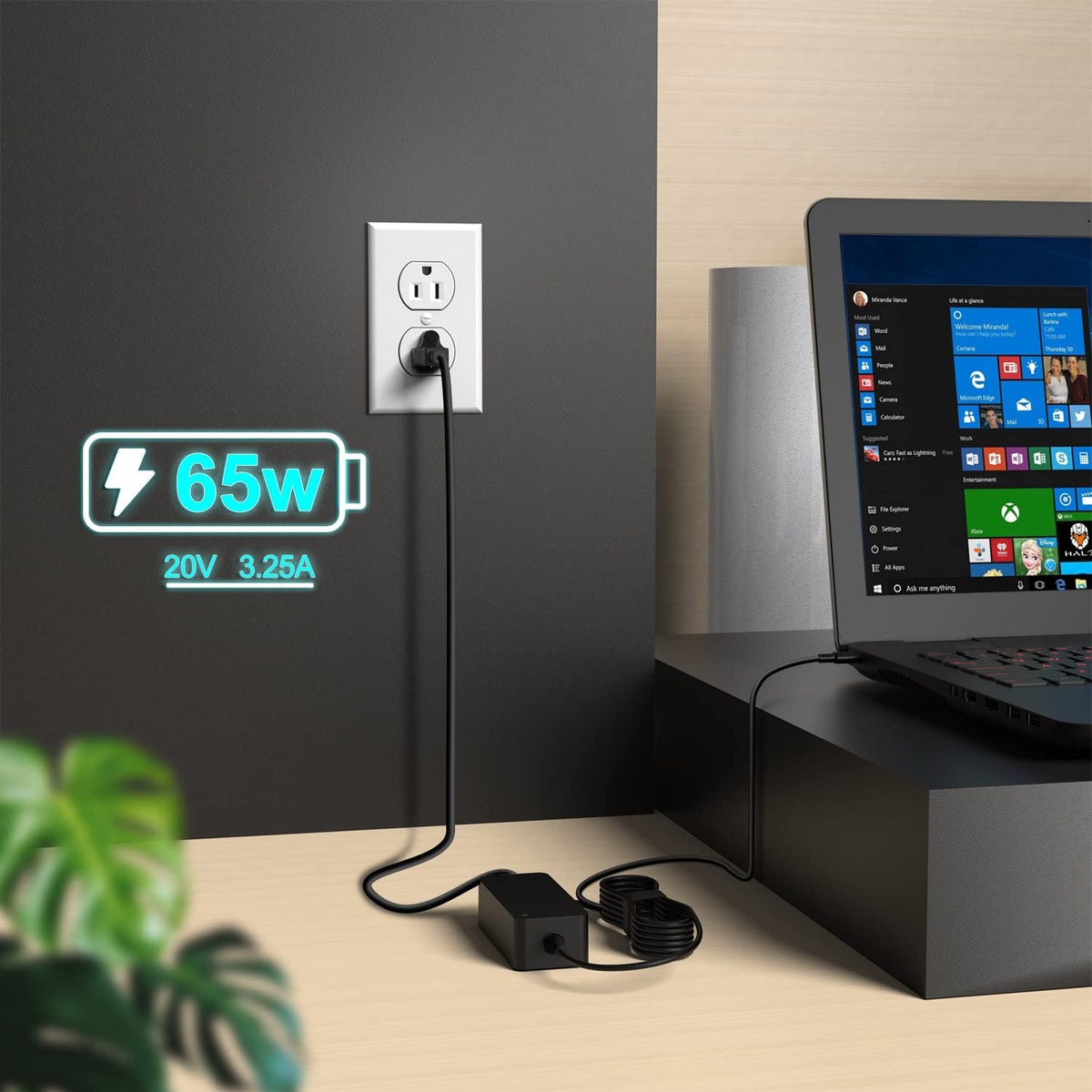 USB-C PD fast charge with Superer charger powering laptops quickly.