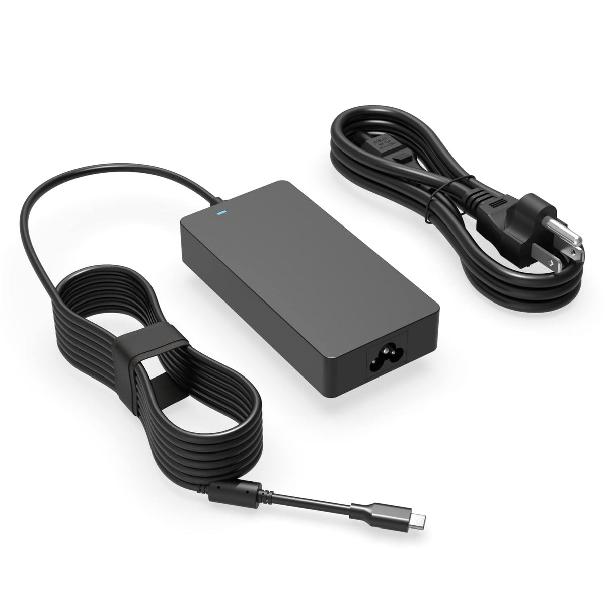 Superer front view power adapter showing compact design and reliable charging