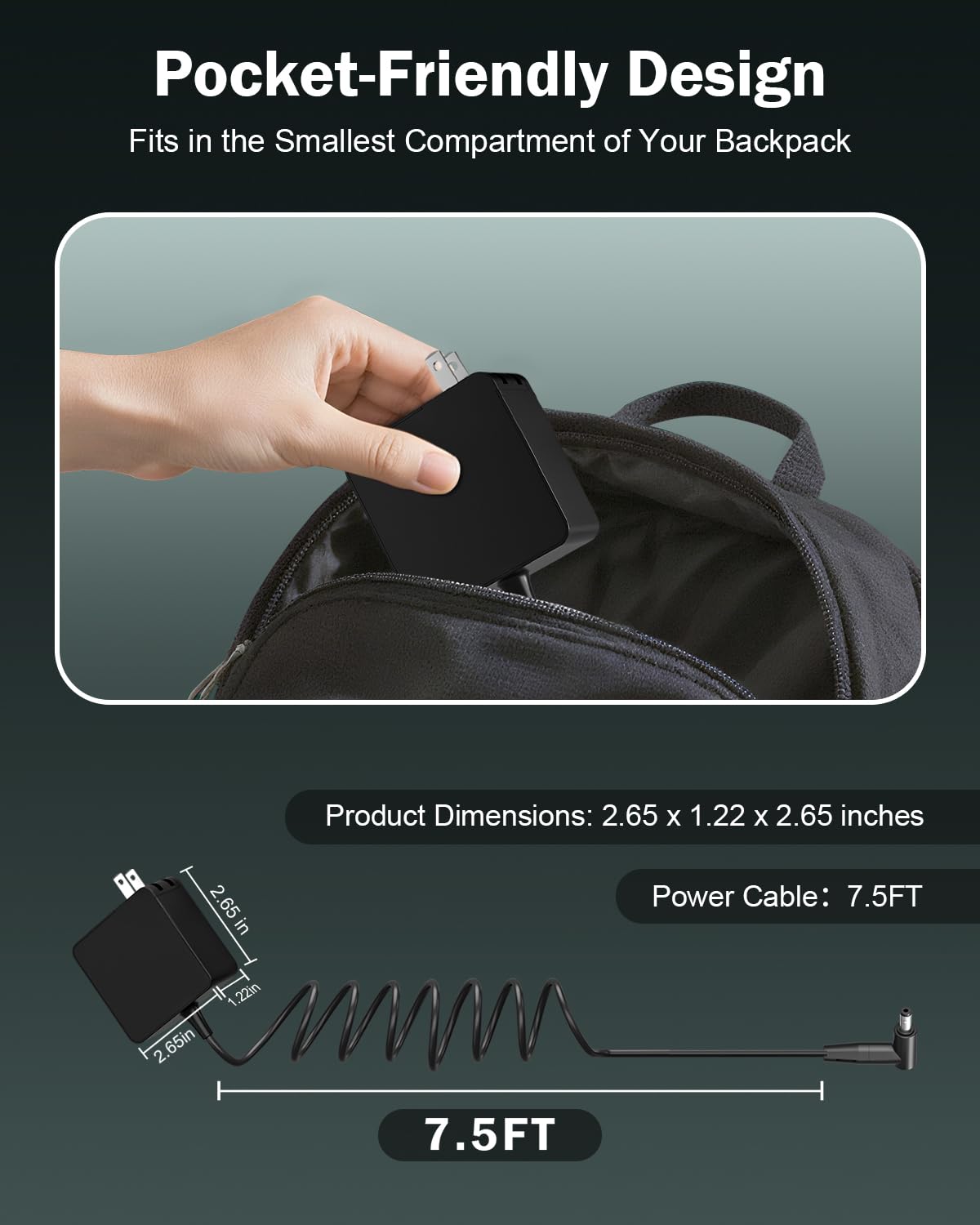 Superer power adapter showing ASUS Vivobook Zenbook compatibility