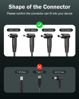 Superer charger in the box with four connectors for quick setup