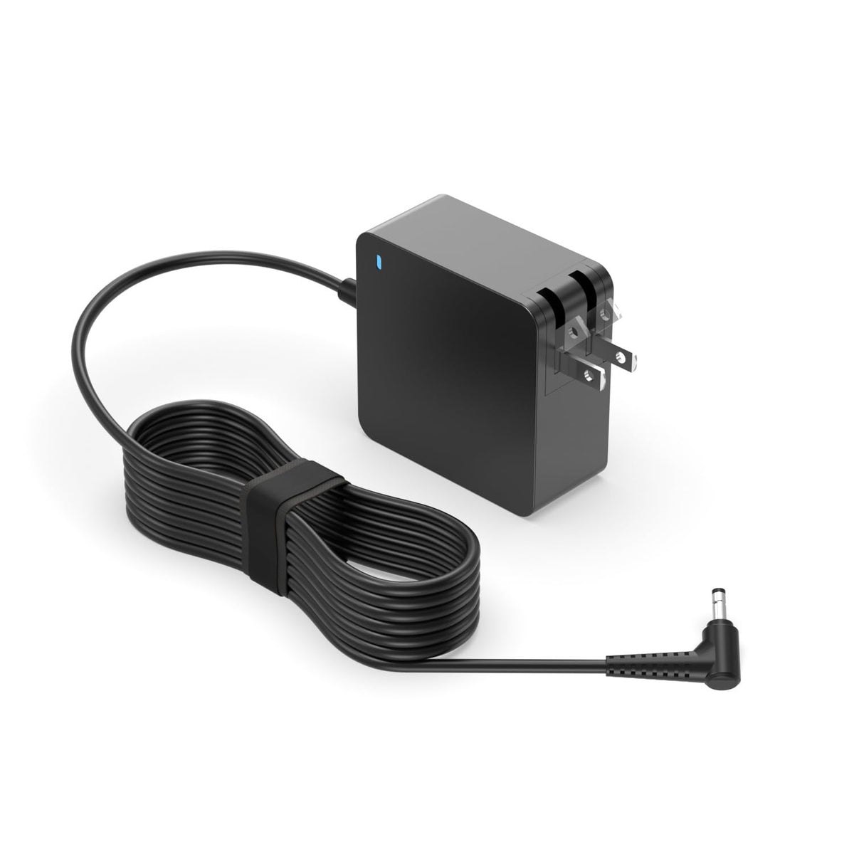 Superer Lenovo charger with foldable plug for compact travel.