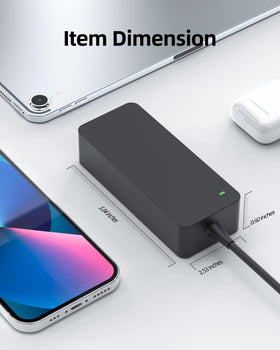 Superer charger outputs 20V at 4.5A, delivering reliable 90W power.