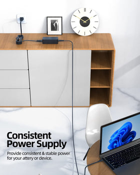 Superer box opened showing adapter and power cord, complete replacement kit